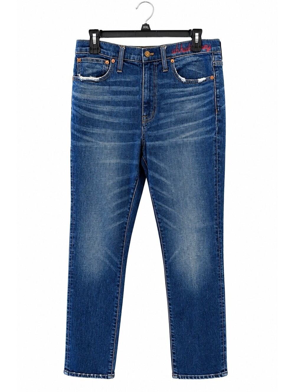 Madewell Jeans with customized Embroidery on waist- size 28